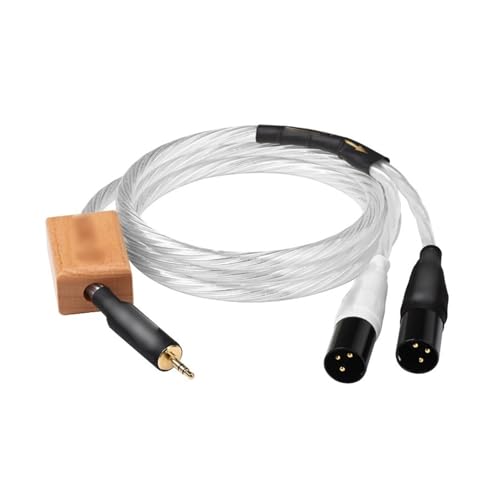 DREEK Reinem Silber HIFI Kabel 3,5mm Stereo Jack Audio Kabel for PC Lautsprecher Mixer(3.5 Meters) von DREEK