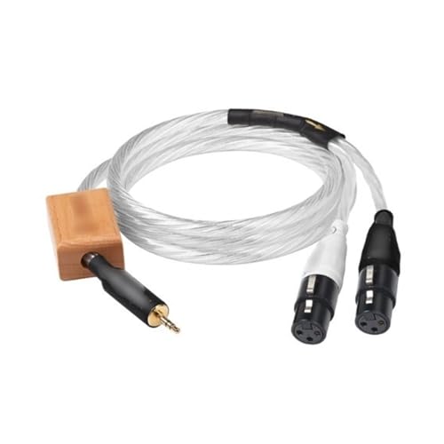 DREEK Reinem Silber HIFI Kabel 3,5mm Stereo Jack Audio Kabel for PC Lautsprecher Mixer(5 Meters) von DREEK