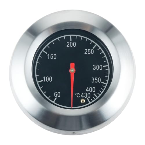 DRELD Edelstahl Grillthermometer Barbecue Thermometer, Röstthermometer, 60-430℃ Gasgrillthermometer für alle Holzkohlegrill, Grills, Ofen, Smoker, Räucherofen, Backofen und Grillwagen von DRELD