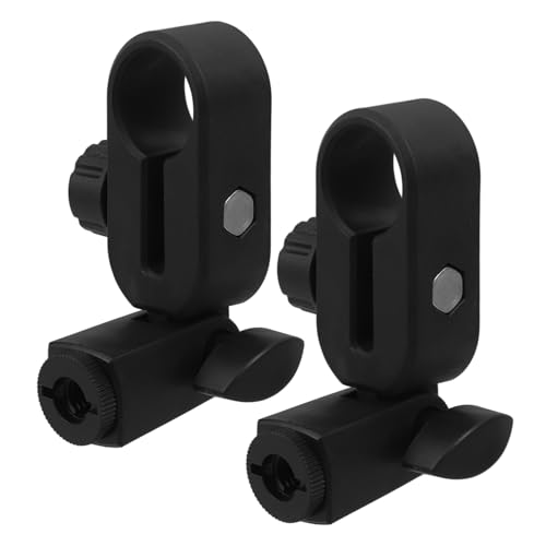 DRESSOOS 2st Mikrofonständer Clip Für Handmikrofon Kunststoff-mikrofonclips Mikrofonklemmen Mikrofon-stoßdämpferhalterung Mikrofonhalter Kleiner Mikrofonclip Clip Für Mikrofon Plastik Black von DRESSOOS