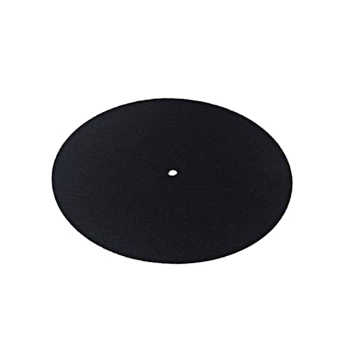 DRESSOOS Matte Für Plattenspieler Antistatische Wollmatte Für Vinyl Durchmesser 195 Mm Schwarz Anti Rutschfeste Schallplattenauflage Für Optimales Klangerlebnis von DRESSOOS