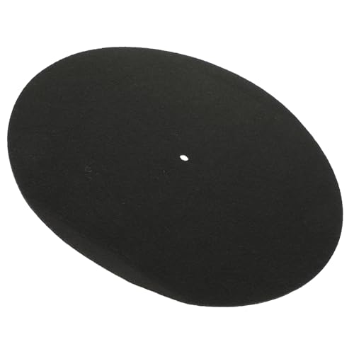 DRESSOOS Vinyl-kork-matte Schutzmatte Aufzeichnen Vinyl-schallplattenmatte Aus Filz Versenkte Plattenspielermatte Platte Für Plattenspieler Zubehör Für Plattenspieler Gefühlt Black von DRESSOOS