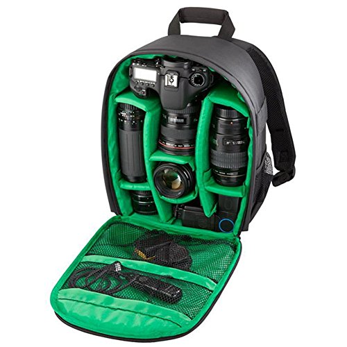 DRF Kamerarucksack für SLR Kamera und Zubehör Wasserdicht Fotorucksack #BG-250 (Grün) von DRF