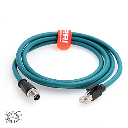 DRRI M12 X-kodiertes 8-poliges auf RJ45-Gigabit-Ethernet-Schnittstelle Cat 7e abgeschirmtes Kabel für Cognex CCB-84901-2001-08 von DRRI