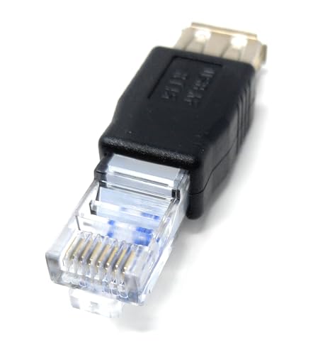 RJ45 auf USB 2.0 Buchse, USB-Buchse auf LAN-RJ45-Stecker, Ethernet-Netzwerkadapter (10/100 Mbit/s) (1) von DRUT