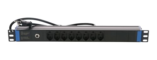19 Zoll Schweizer Steckdosenleiste Surge Protection Overload - 8-Fach 19 Zoll Schweizer Steckdosenleiste Surge Protection Overload - 8-Fach von DSIT