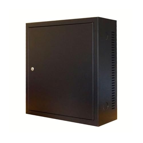 3U Wandschrank mit Metalltür 185mm tief - Schwarz - Traglast 60 kg 3U Wandschrank mit Metalltür 185mm tief - Schwarz - Traglast 60 kg von DSIT