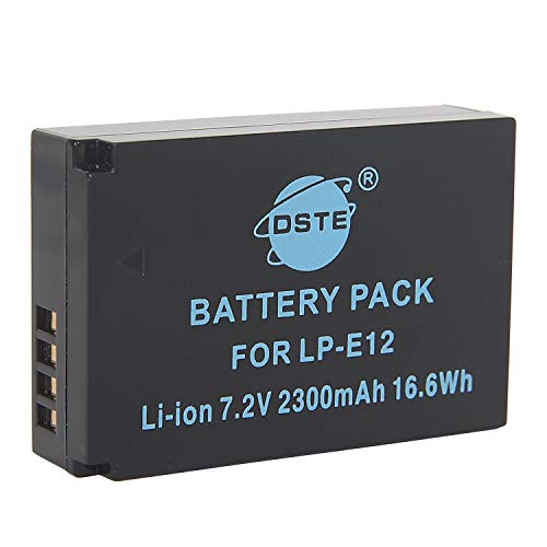 DSTE Ersatz Batterie Akku kompatibel mit Canon LP-E12 EOS M M2 100D Rebel SL1 Kiss X7 von DSTE DE