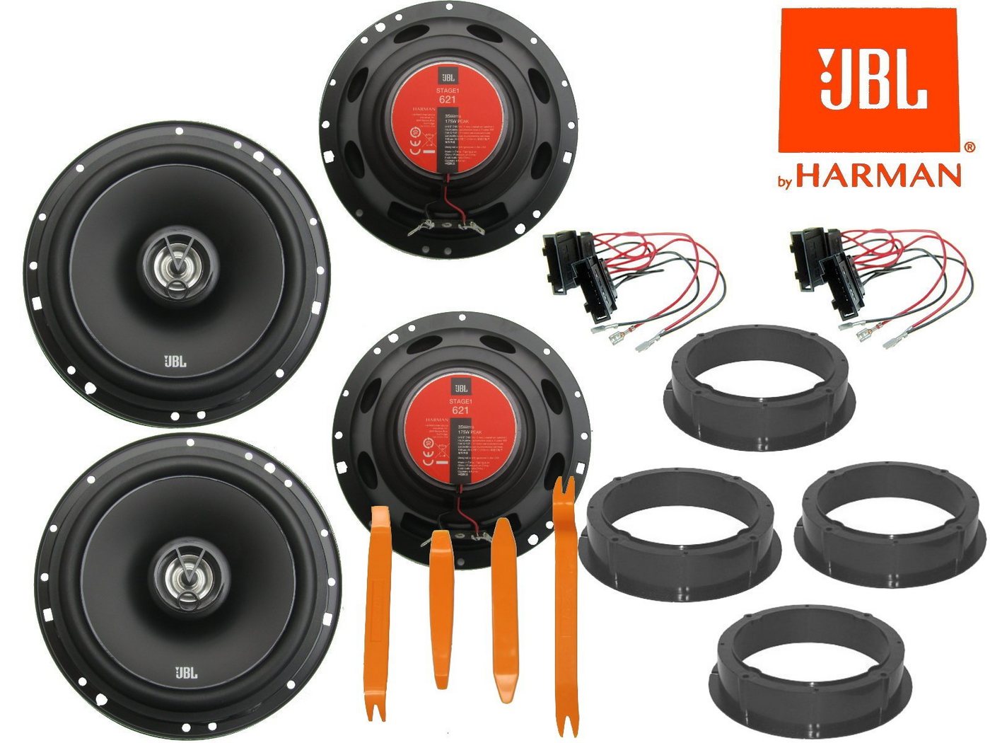 DSX JBL Lautsprecher für VW Polo IV 9N Bj 11-16 Türen Auto-Lautsprecher (40 W) von DSX