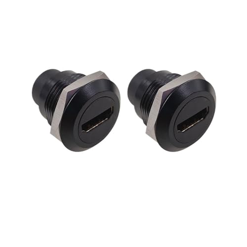 2PCS definition video D-type socket interface conversion 4K docking head female to female(DR-HDMI BK 2PCS) von DSXJEZNJ