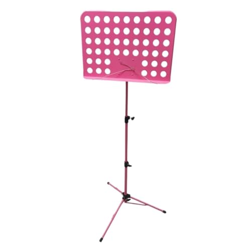 Notenständer Notenständer, Gitarrenzubehör, Zusammenklappbarer Notenständer, Tragbarer Notenständer, Notenständer For Violinkonzerte Regal(Pink) von DTQBYOY