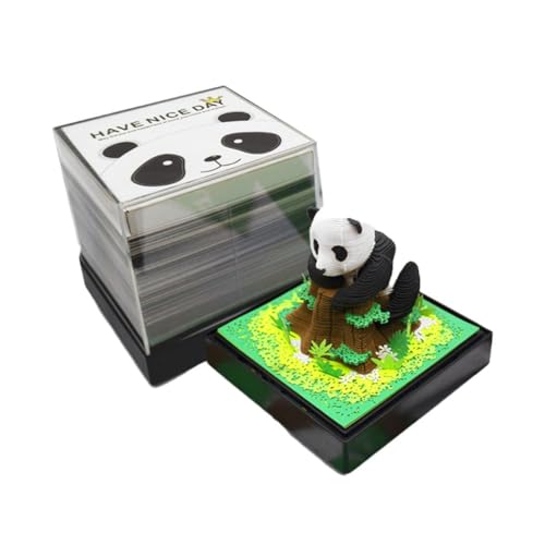 Omoshiroi Block 3D Notizblock 3D Kalender 2025 Panda Papier 3D Blöcke 3D Schnitzblock Geschenk Stick Notiz Modell Notiz Memo F6f3 von DTREELS