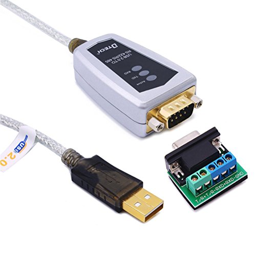DTECH 4 Füße USB zu RS422 RS485 Serial Port Konverter Adapter Kabel mit FTDI Chip unterstützt Windows 10, 8, 7, XP und Mac von DTech