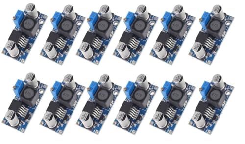 DUBEUYEW DC-DC-Abwärtswandler Buck Converter, Einstellbarer Abwärtsspannungsregler 3-40 V bis 1,5-35 V, Hocheffizientes Netzteil, Spannungsreduzierer, Transformatormodul (12 Stück) von DUBEUYEW