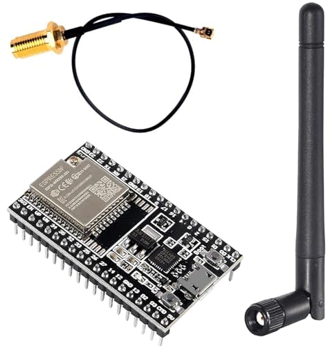 DUBEUYEW ESP32-DevKitC core Board ESP32 Entwicklungsboard ESP32-WROOM-32U Set für Arduino mit Antenne und Kabel von DUBEUYEW