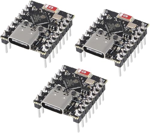 DUBEUYEW ESP32 ESP32-C3 Entwicklungsboard Mini ESP32 C3 Unterstützt WiFi Bluetooth Kompatibel mit Arduino 3 Stück(gelötet) von DUBEUYEW