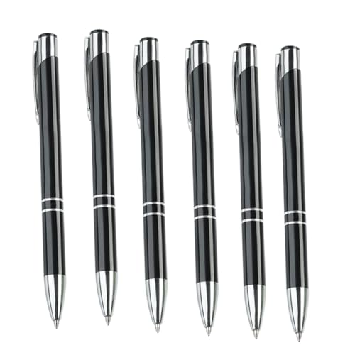 DUBTEDHOU Metall-Kugelschreiber, Jotter-Kugelschreiber, Kugelschreiber, Druck-Tintenroller, langlebige Business-Gel-Tintenstifte, einziehbare Kugelschreiber aus Metall, Büromaterial(5pcs) von DUBTEDHOU