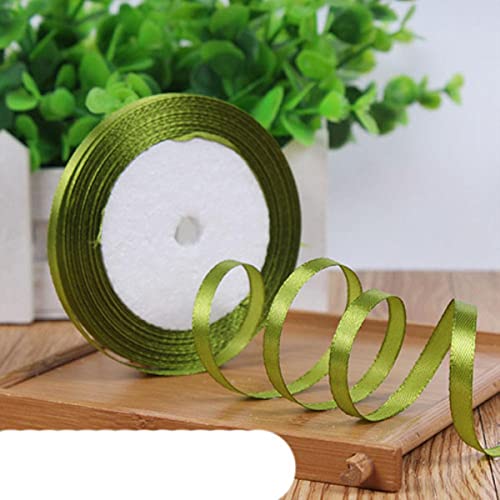 Geschenkverpackung Polyesterband, 6 mm 25 Yard Seidensatinband for Hochzeit, Party, Dekoration, Einladungskarte, Geschenkverpackung, Scrapbooking, Zubehör, Band for Nähen(Army) von DUBTEDHOU