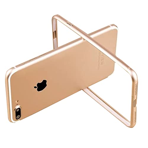 Bumper Luxus Aluminium Metallrahmen Hard Cover für iPhone XS Max X XR 8 7 6 S Plus 11 Pro Case Coque Handy Zubehör, Gold, für iPhone 8 von DUGROS