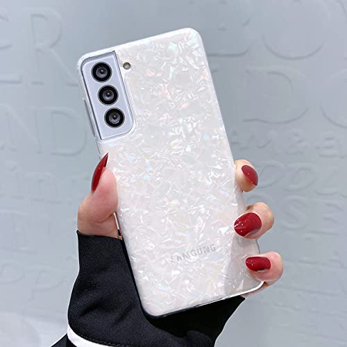 Glitter Shell Pattern Phone Case für Samsung Galaxy S23 S22 Ultra S21 S20 Plus FE S10 S9 Note 20 10 9 A71 A52 A51 A22 A12 Cover, bunt, für S21 Ultra von DUGROS