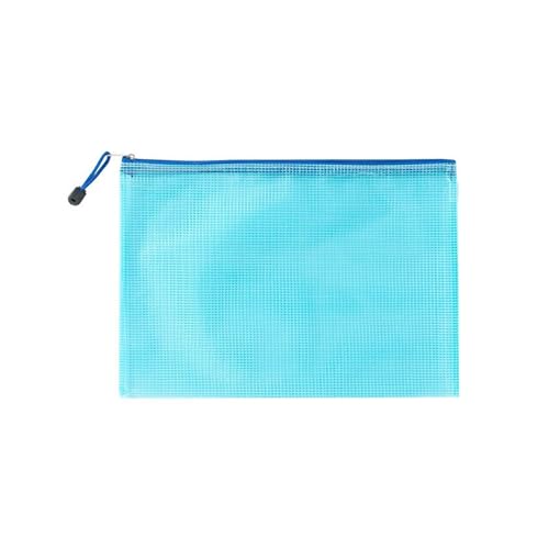 Dokumententasche Mesh-Reißverschlusstasche, wasserdichte Kunststoff-Dokumententasche, vielseitig einsetzbar, for Reisen, Aufbewahrung, Bürogeräte, Zuhause, Organisieren von Taschen(Blue,A3 (43CM X30.5 von DUNSBY