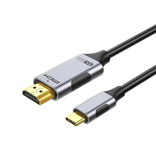 4K 60Hz USB C auf HDMI-kompatibles Kabel Typ C Adapter HDTV Konverter Kabel für MacBook Pro IPad Pro Samsung Laptop von DUOBAGMA