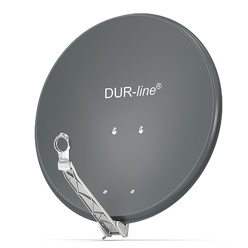 DUR-line Select 60cm x 65cm Alu Satelliten-Schüssel Anthrazit [ Test SEHR GUT *] Aluminium Sat-Spiegel von DUR-line