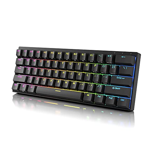 DURGOD Venus 60% RGB RGB Mechanische Gaming-Tastatur | 60% Layout ANSI US Großbritannien | Aluminiumgehäuse | Double Shot PBT Cherry Profile (Gateron Red, Schwarz) von DURGOD