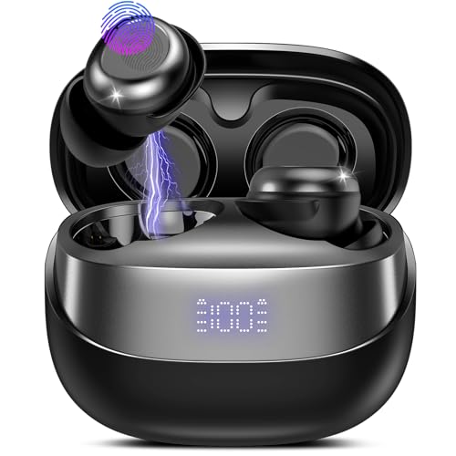 DUSONLAP Bluetooth Kopfhörer, Mini In Ear Kopfhörer Kabellos Bluetooth 5.4 HiFi Immersiv Sound, 47Std Spielzeit Schlafkopfhörer mit Passiver Geräuschmaskierung, LED-Anzeige, IPX7 Wasserdichte Ohrhörer von DUSONLAP