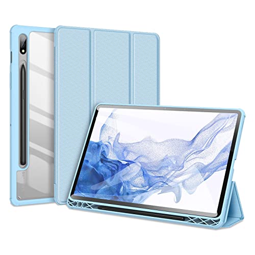 DUX DUCIS [Toby] Schutzhülle für Samsung Galaxy Tab S8 (X700/X706)/S7 (T870/T875/T876B), mit Stifthalter und automatischer Schlaf-/Wachfunktion, Blau von DUX DUCIS