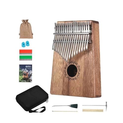 17/21 Tasten Kalimba Musik Tastatur Anfänger Kalimbas Professionelle Musikinstrumente Zubehör Finger Klavier Fingerklaviere(17 Tone A) von DVCSDE