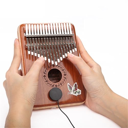 All-Single-Daumen Klavier Sandelholz Kalimba 17-Noten-Finger-Klavieranfängerinstrument Mit Accessoires Und Tasche Fingerklaviere(Style 2) von DVCSDE