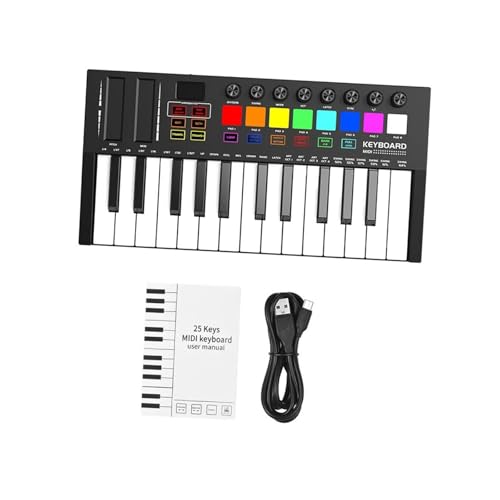 Digital Piano Für Anfänger 25 Tasten MIDI Keyboard Controller Professionelle Elektronische Audio Tragbare von DVCSDE