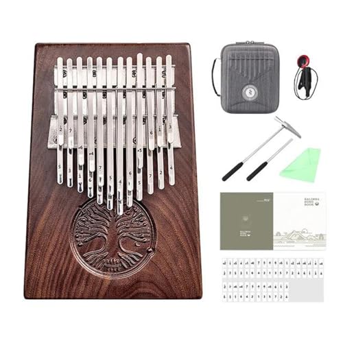 Kalimba 38 34 Key Professional Thumb Piano Volles Massivholz Schwarz Walnuss Kalimba 24 Key Finger Piano Musical Instrument Fingerklaviere(24 key c) von DVCSDE