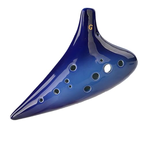 Okarina Mit Farbverlauf, 12 Löcher, Alt-Okarina, Professionelles Leistungsniveau, Alt-G-Tune, Anfänger-Okarina Professionelles Ocarina-Instrument(Style 3) von DVCSDE