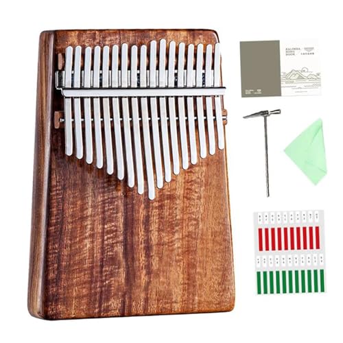 Professionelle Kalimba 17 Tasten Mit Loch Unten Palisander Akazienholz Für Anfänger-Musikinstrument Fingerklaviere(Walnut) von DVCSDE