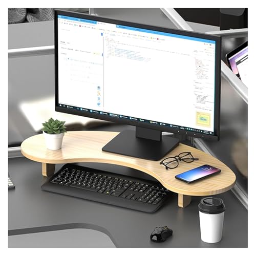 Monitor Stand Riser, Monitorständer, Eck-Laptopständer aus massivem Holz, Schreibtischhalter for Drucker/Tablet/Monitor, Computer-Organizer im Klassenzimmer, Besprechungsraum von DXYOYONGOZ