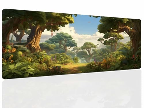 Schreibtischunterlage Landscape, Gaming Mauspad Klein 800x300x4mm XL Mousepad Gaming, Tischunterlage Schreibtisch Large Size Wasserdicht rutschfeste, Desk Mat Vernähte Kanten für Pc Laptop 603 von DXomhl