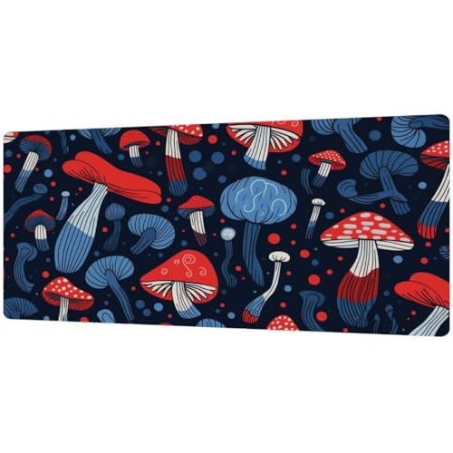 XXL Speed Mauspad Gaming 800x400x4mm - XXL Mousepad Gaming Groß - Gaming Mouse Pad XXL Gaming - Tischunterlage Large Size rutschfeste wasserdichte Büro Office Zuhause - Maus Tastatur - Mushroom D1254 von DXomhl