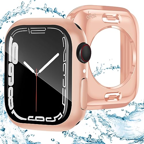 DYAOLE Apple Watch Schutzhülle Kompatibel mit Apple Watch SE2/SE/6/5/4,Apple Watch 360°Schutzhülle Displayschutz PC schutzhülle für Apple Watch SE2/SE/6/5/4 schutzhülle(44mm,Rose Gold) von DYAOLE