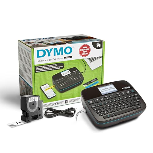 DYMO LabelManager Executive 640 CB Tragbarer Etikettendrucker | Kompakte Etikettiermaschine mit QWERTZ-Tastatur | Bluetooth- und USB-Konnektivität | Kompatibel D1 Standard und langlebigen von DYMO