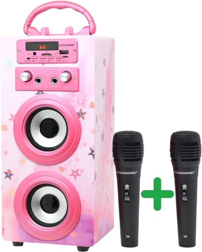 DYNASONIC Bluetooth Speaker for Children’s Karaoke System, MP3 Player Boxes, Battery Speaker Box, 025 von DYNASONIC