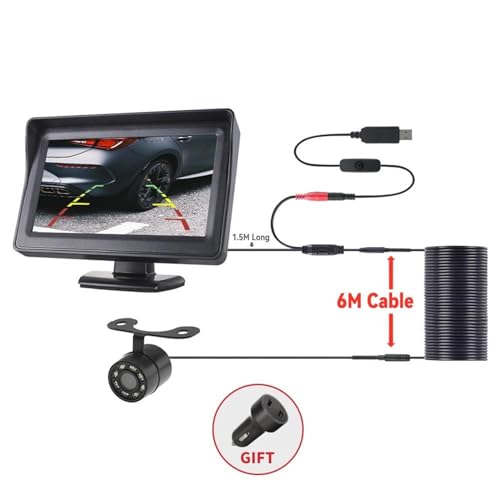 Nachtsicht Rückfahrkameras Auto-Rückfahrkamera Mit Monitor 4.3 Zoll Für Fahrzeugparken HD-Rückfahrkamera LCD-Bildschirm USB(UCCL-BF8Lamp) von DZSHONGXINSM