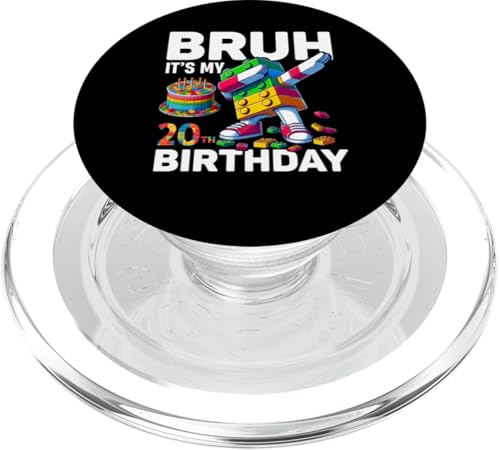 Master Builder Bruh Its My 20th Birthday 20 Year Old Bday PopSockets PopGrip für MagSafe von Dabbing Blocks Bricks Building Birthday Gift