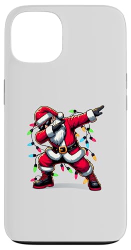 Hülle für iPhone 13 Dabbing Santa Claus mit Weihnachtslicht Lustiges Nikolauskostüm von Dabbing Santa Xmas Light Funny Santa Christmas tee