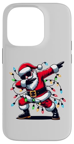 Hülle für iPhone 14 Pro Dabbing Santa Claus mit Weihnachtsbeleuchtung Urlaub Santa Xmas von Dabbing Santa Xmas Light Funny Santa Christmas tee