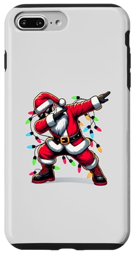 Hülle für iPhone 7 Plus/8 Plus Dabbing Santa Claus mit Weihnachtslicht Lustiges Nikolauskostüm von Dabbing Santa Xmas Light Funny Santa Christmas tee