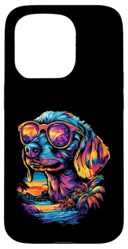 Hülle für iPhone 15 Pro Dackel-Liebhaber trägt Kopfhörer Lustiger Dackel von Dachshund Dog Lovers Designs