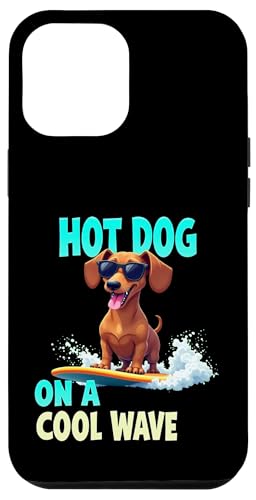 Cooler Dackel Surfing Dog Hülle für iPhone 12 Pro Max von Dachshund Fun Designs