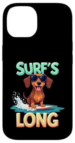 Cooler Dackel Surfing Dog Hülle für iPhone 14 von Dachshund Fun Designs